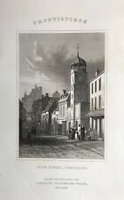 1845 Antique Print; Pembroke High Street, Wales