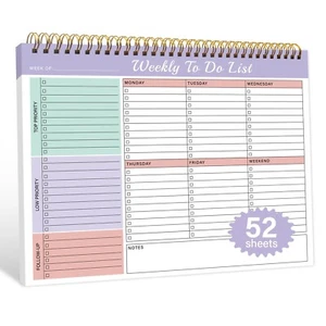 Weekly To Do List Notepad with 52 Undated Sheets(8.5"×11")- Weekly Desk Plan... - Picture 1 of 7