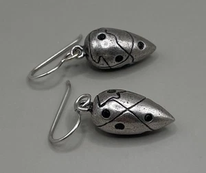 Patricia Locke Women’s Hoop Earrings Pierced Silver Plated Swarovski Crystals - Picture 1 of 5