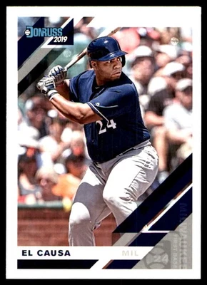 Jesus Aguilar 2019 Donruss #166 Brewers MLB READ FREE SHIPPING AutographDen - Image 1 of 2