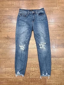 Judy Blue Jeans Damen 11/30 Skinny Fit Stretch Distressed Raw Hem JB82150MD - Bild 1 von 6