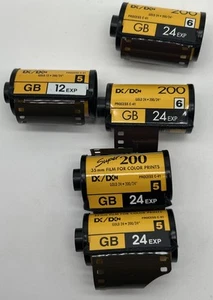 4 Rolls 24 Exp Kodak Color Film 200 1 Roll 200 12 Exp Date Unknown Unused - Picture 1 of 9