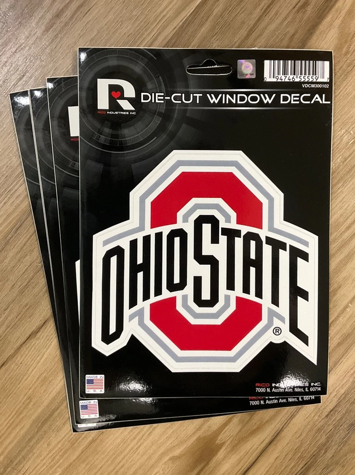 NCAA Ohio State Buckeyes 5" x 7" vinilo troquelado calcomanía-ventana coche portátil vaso Foto 1 de 1