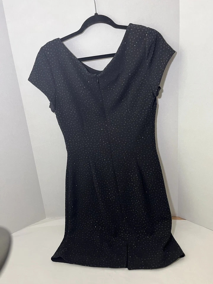 David Warren New York Sparkly  Black Dress SZ 10 Short Sleeve Crystal Beaded - Image 1 of 4