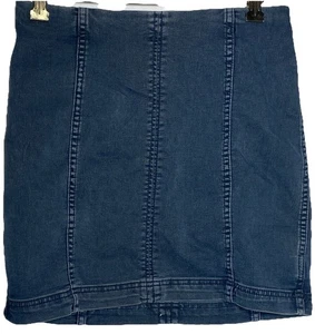 Free People Blu Denim Mini Moderno Femme Cerniera Posteriore Taglia 6 - Foto 1 di 5