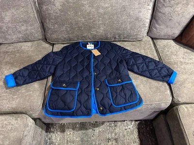 Jaqueta acolchoada Boden Derby azul marinho PRIMAVERA PESO LEVE olho de tigre tamanho 8 Atl125 - Imagem 1 de 4