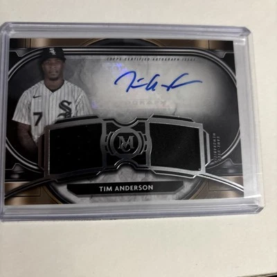 2021 Topps Museum Collection Player Relic Autographs Tim Anderson #SPDRA-TA /349 - Image 1 of 2