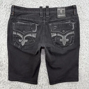Rock Revival Jeans Shorts Herren 40 schwarz Seladon bestickt Taschen Goth Grunge - Bild 1 von 13