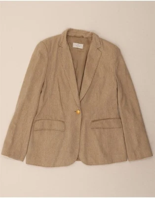 Chaqueta Blazer ELEGANCE Mujer París 1 Botón Reino Unido 14 Mediana Beige Cachemira KH05 Foto 1 de 3