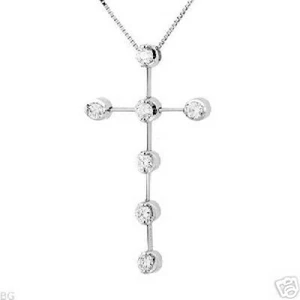 Genuine Diamond Cross Pendant - Picture 1 of 2