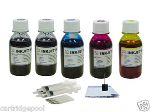 Refill ink kit Lexmark 23A 24A X4550 X3530 X3550 X4530 Z1410 Z1420 5x4oz(2BK+3c) - Picture 1 of 1