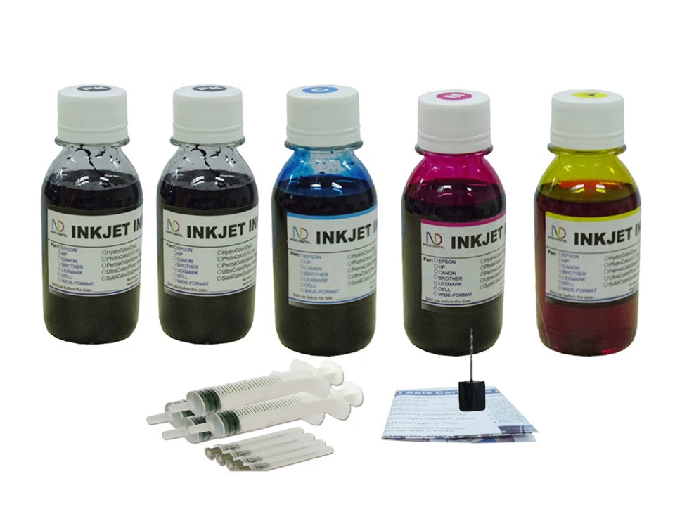 Refill ink kit Lexmark 23A 24A X4550 X3530 X3550 X4530 Z1410 Z1420 5x4oz(2BK+3c) - Image 1 of 1