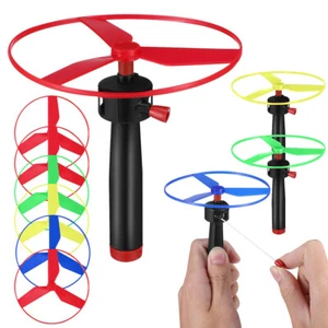 1 Set Propeller Toy Pull String Flying Disc Flying Helicopter Toy for Kids UK - Picture 1 of 11