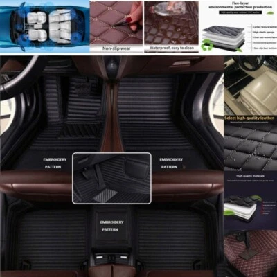 For Volvo All Models Car Floor Mats Custom Auto Liner Carpets Waterproof Pocket - Image 1 of 4