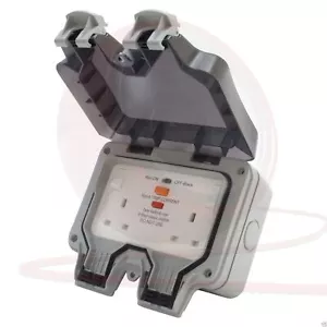 BG Weatherproof 13A 2 Gang Latching RCD Double Switched Outdoor Socket. WP22RCD - Picture 1 of 2