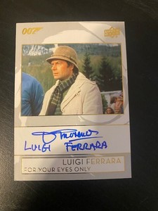 2019 Upper Deck James Bond Collection JOHN MORENO LUIGI FERRARA Auto A-JM
