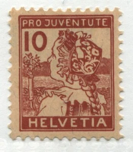 Switzerland 1915 10 centimes Semi-Postal mint o.g. hinged - Picture 1 of 1