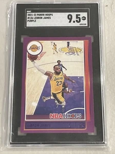 Aros púrpura #136 2021-22 Lebron James Lakers SGC como nuevo 9,5 - Imagen 1 de 3