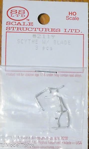 SS Ltd. HO #2119 ( Scythe ) 3 pcs Light Cast Metal - Picture 1 of 1