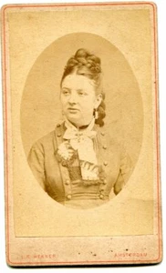  FOTO CDV MISS BUSSING L R WERNER AMSTERDAM DE ÁLBUM FAMILIAR GEORGE MARTIN - Imagen 1 de 2