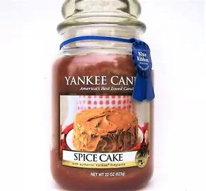 Yankee Candle Retirado "SPICE CAKE" Grande 22 OZ ~ ETIQUETA BLANCA ~ RARO Y MUY BUEN ESTADO ~ NUEVO - Imagen 1 de 2
