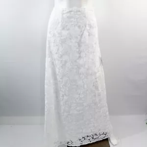 Lulus White Lace Maxi Skirt Size XS Casual Preppy Coquette Fairycore Wedding NEW - Picture 1 of 8