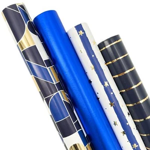 4 Roll Happy Birthday Wrapping Paper - Mini Roll - 17 inch x 120 inch Per Rol... - Picture 1 of 1