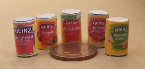 Selection Of 5 Empty Pasta Tins Tumdee 1:12 Scale Dolls House Food Cans PT1a - Picture 1 of 1