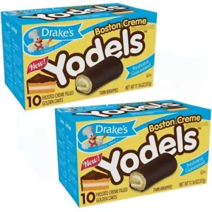 Drake's Boston Creme Yodels, 11.16 Ounce, 10 Count Box, Pack of 2 - Picture 1 of 4