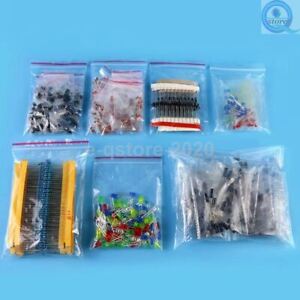 1390pcs Mixed Grab Bag of LED Resistor Capacitor Triode-Electronic Component Kit