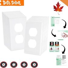 Premium Quality White Outlet Covers - Pack of 12 - Shatter-Proof Wall Plates