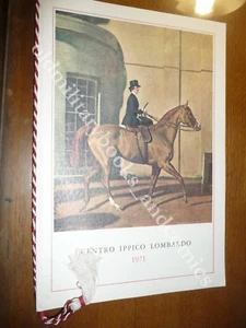 CALENDARIO CENTRO IPPICO LOMBARDO 1971 CON DEDICA PERFETTO - Picture 1 of 1