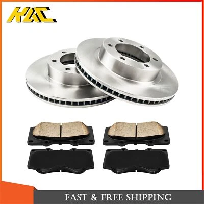 Brake Rotors & Ceramic Pads Front For Toyota 4Runner 2003-2009; Tacoma 2005-2021 - Image 1 of 4