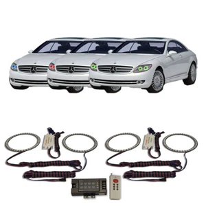 RGB Multi Color RF Headlight Halo kit for Mercedes CL550 07-10 - Imagen 1 de 6