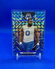 2023 Panini Mosaic Byron Young Reactive Blue Parallel Rookie Card RC #291
