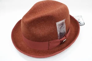 Men's New Stacy Adams Rust Fedora GT SAW717 - Picture 1 of 5