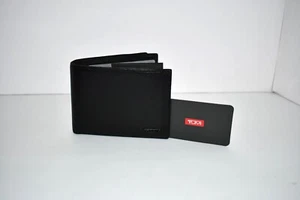 Tumi Leather ID Lock Double Billfold in Black #93692-1041 NWT Details: leather s - Picture 1 of 5
