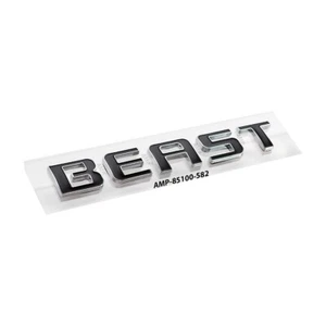 2pc Black BEAST Emblem Badge Fits CHEVY SILVERADO F150 TRUCK CAR UNIVERSAL DECAL - Picture 1 of 2