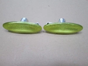  FORD YELLOW  SIDE REPEATER LENS ( LARGE  OVAL )  X 2   - Picture 1 of 2