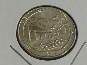2014 D non circolato Great Smokey Mountains National Park Washington Quarter - Foto 1 di 1