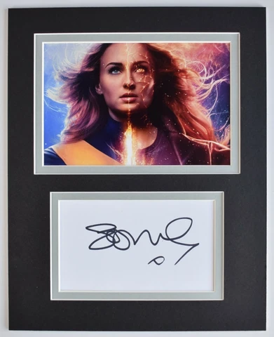 Sophie Turner Signed Autograph 10x8 photo display X-Men Phoenix Film AFTAL COA Cover