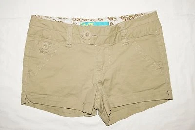 Pantalones Cortos TYTE Mujer 0 Beige Tiro Bajo Caliente Pantalones Elastizados Coed Y2K Foto 1 de 4