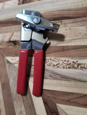 Vintage Swing-A-Way Manual Can and Bottle Opener Red Handles 7” USA - Image 1 of 4