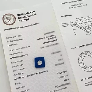 1.00 ct IF Certified Loose Lab Grown CVD D Round Brilliant Diamond - Picture 1 of 7