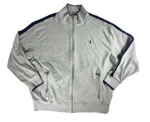 Polo Ralph Lauren Player Logo Side Taping Track Jacket In Gray Size 2XB Big - Picture 1 of 9