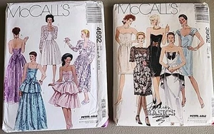 2 Vtg SewingPatterns McCalls 3992 & 4692 Eveningwear Size 8 UNCUT - Picture 1 of 6