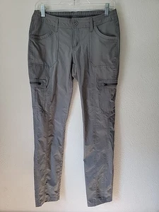 Kuhl Horizn Skinny Pants Size 4 Reg Grey Cargo Hike Travel Excellent - Picture 1 of 12