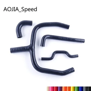 BLACK 2009-2016 Kawasaki KX250F KXF250 Silicone Coolant Radiator Y Hose Pipe Kit - Picture 1 of 11