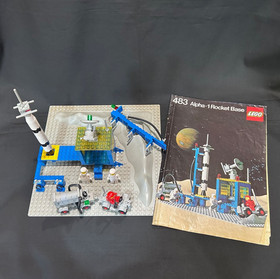 Lego Set 483-1 Alpha Rocket Base 94%  COMPLETE Instr NO BOX Play Wear 1981
