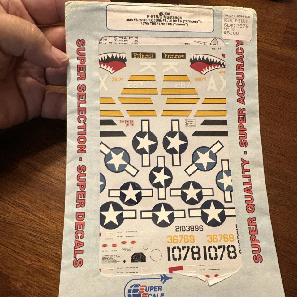 SUPERSCALE 1/48 P-51B MUSTANGS #48-138